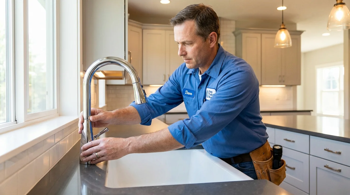 Kitchen faucet installation by Johns Plumbing LLC in Clymer